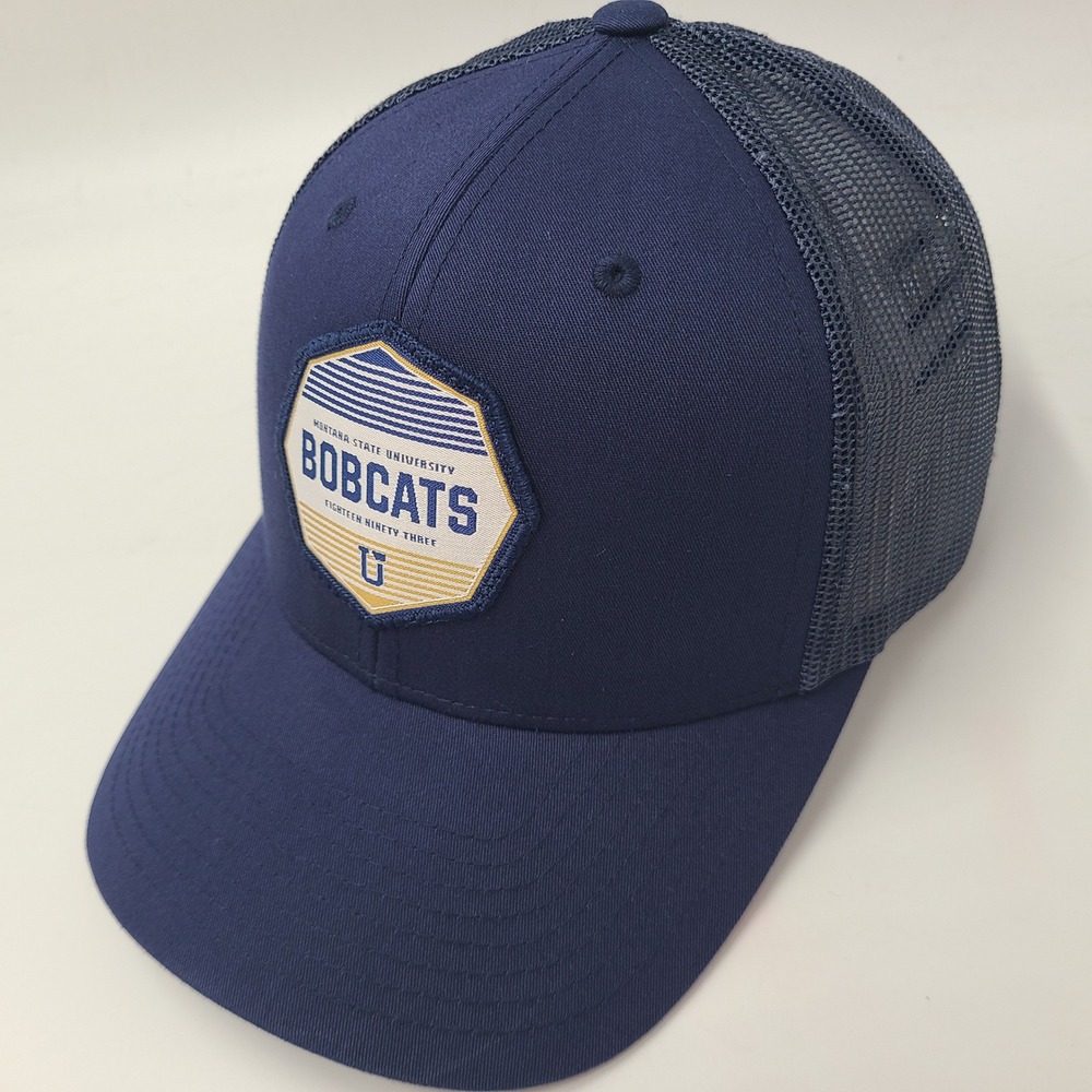 Montana State Bobcats Hat Snapback Trucker Mesh Blue NCAA University Patch Men